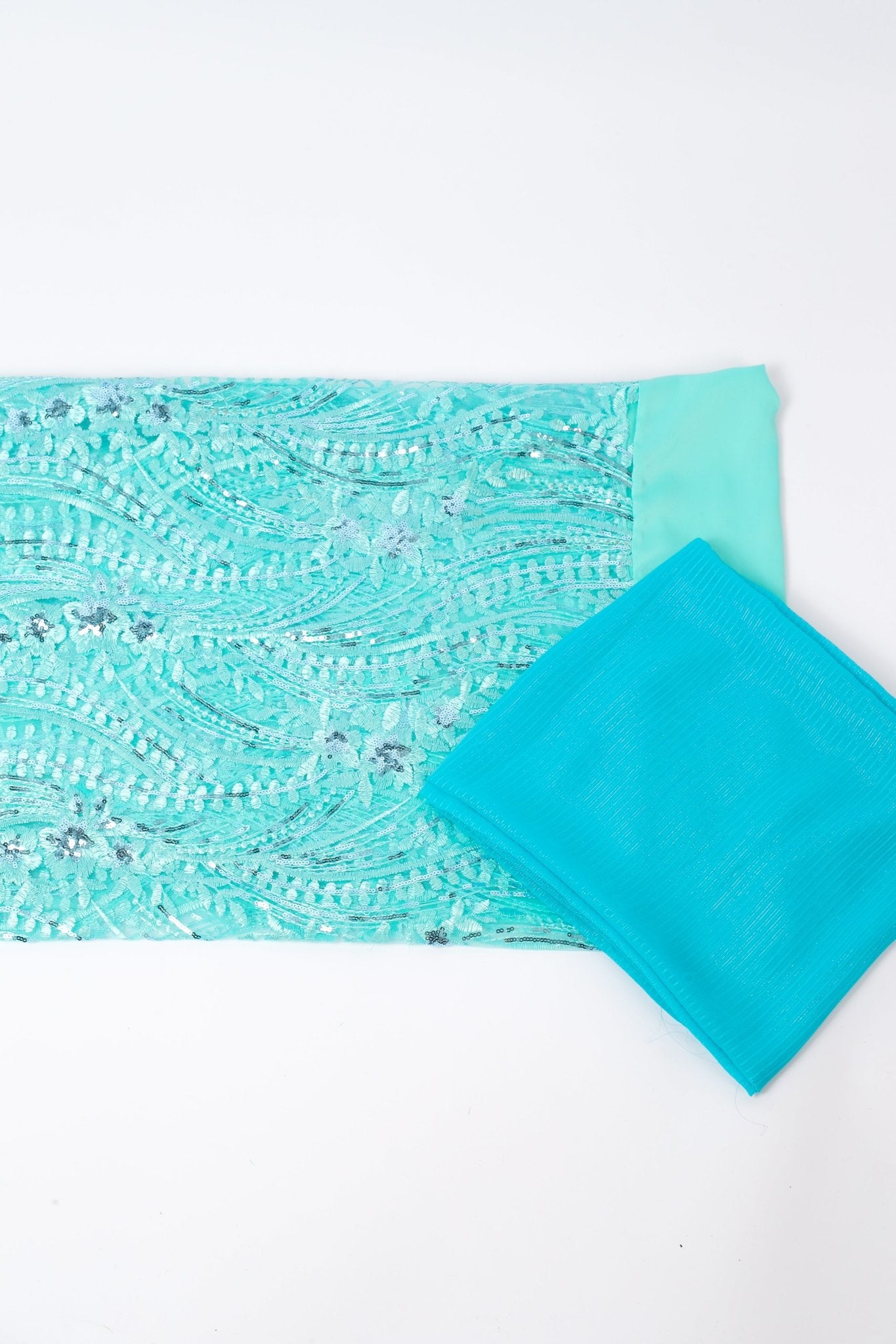 Gabasar and Gordgoro set - Silk Kouture - Set - Somali Couture - Silk Kouture - SCGGSBL0013OS - Blue - - Gabasar and Gordgoro set -